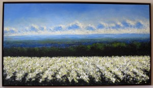 2004, Poppy Fields - white sm Poppy Fields, 2004, oil on canvas, 39 x 71 inches